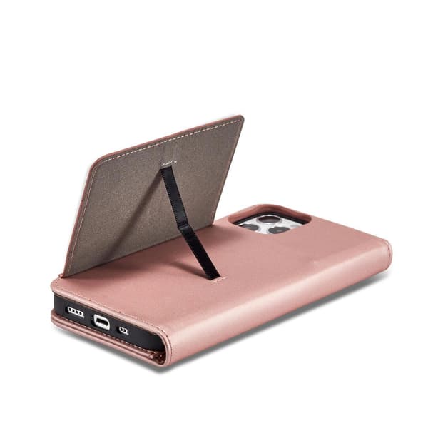 Magnet Kortcover iPhone 12 Pro Etui Kortholder Lyserød
