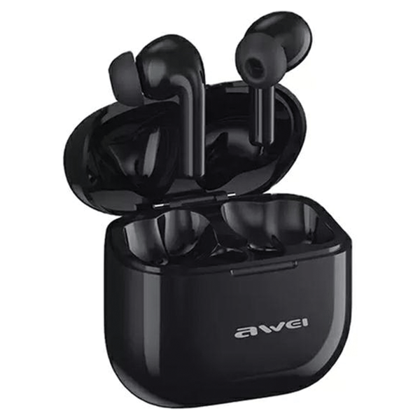 AWEI Bluetooth 5.3 T1 Pro TWS Hörlurar + Dockningsstation Svarta