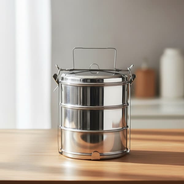 Stållunchlåda 3-nivå 3x1 liter