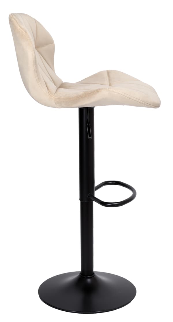 Gordon svart beige sammetsbarstol