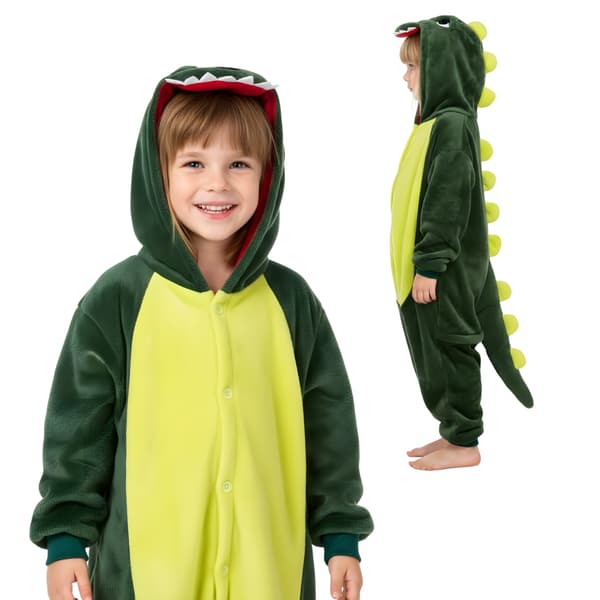 Kigurumi-pyjamas med dinosaur-kostume 95-105 cm