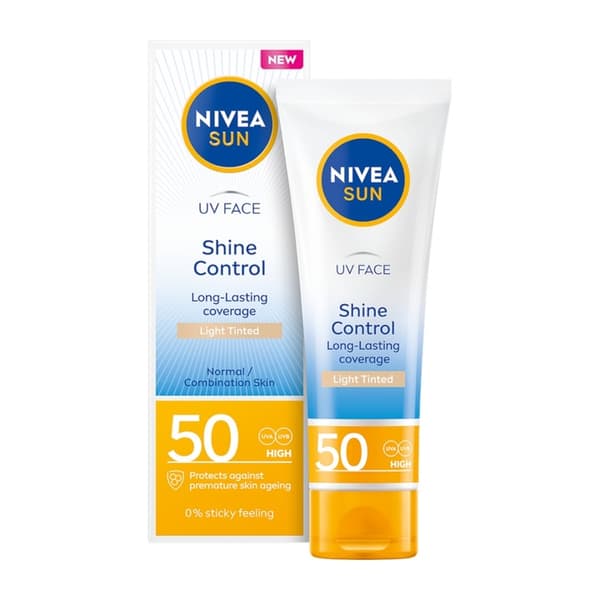 NIVEA SUN UV Face LIGHT med høj beskyttelse SPF50 50 ml