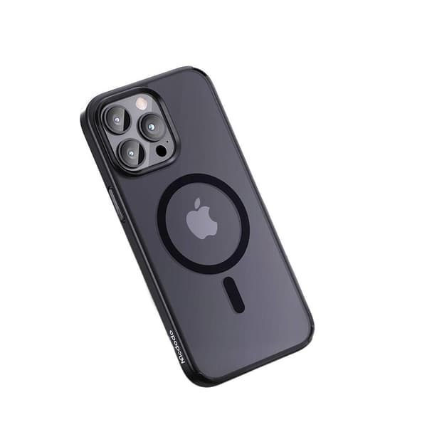 MCDODO MAGNETISK KLART FORSTÆRKET ETUI TIL MAGSAFE IPHONE 15 PLUS SORT