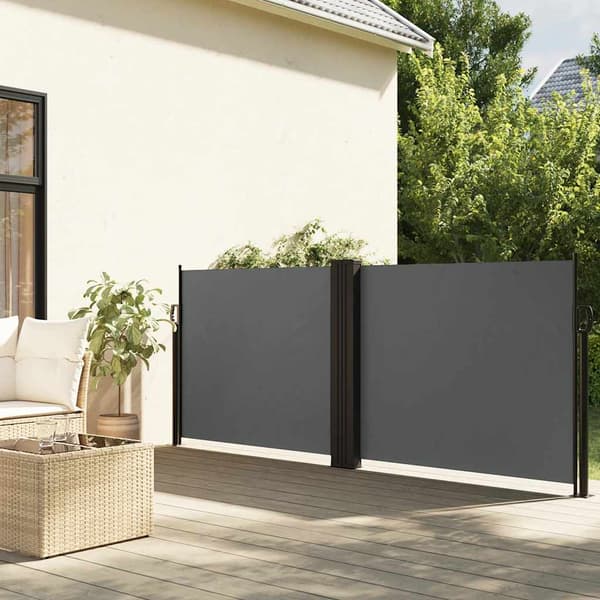 vidaXL Rullande sidomarkis antracit 100 x 1000 cm