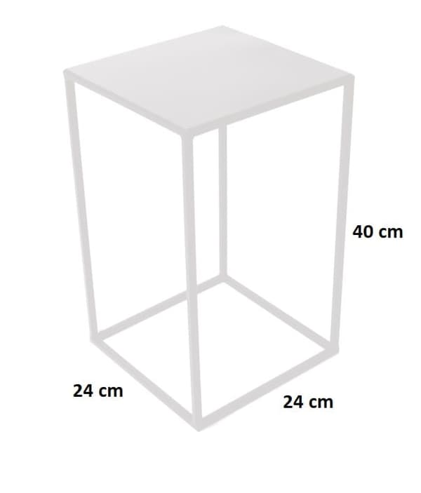 Loft blomsterstander 40cm hvid med 363