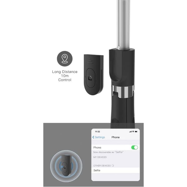 TECH-PROTECT L01S BLUETOOTH-SELFIE-KEPPU JALUSTA MUSTA