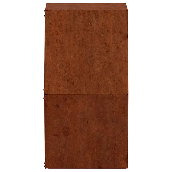 vidaXL Väggplanter, 2 st, Rostfri, Cortenstål, 30x10x25 cm