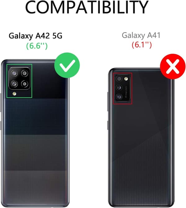 ELEGANT SORT PU-LÆDERETUIL TIL SAMSUNG GALAXY A42