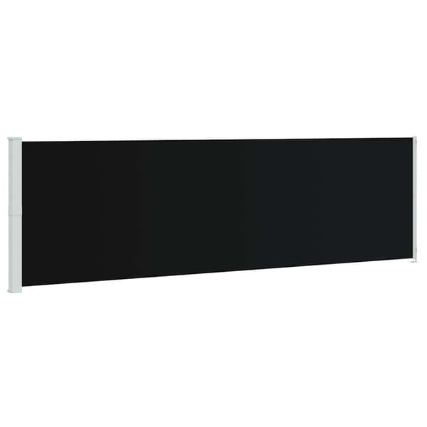 vidaXL udtrækkelig sidemarkise til terrasse 180 x 600 cm sort
