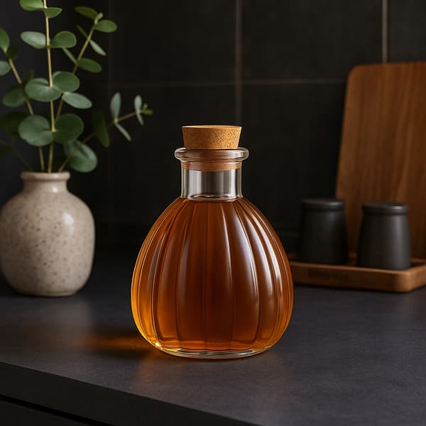 5x Glasflaskor Venice 250ml Karaff för Vatten, Juice, Likör, Olivolja