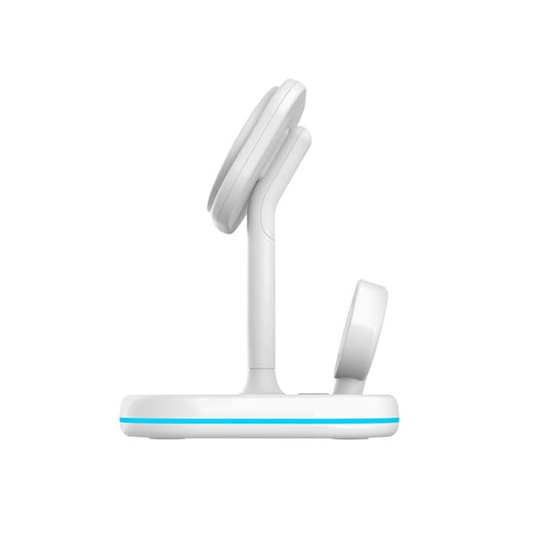 TECH-PROTECT QI15W-A27 3-i-1 magnetisk Magsafe trådlös laddare vit