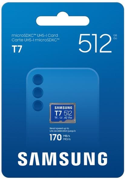 SAMSUNG T7 microSDXC UHS-I hukommelseskort 512GB blå