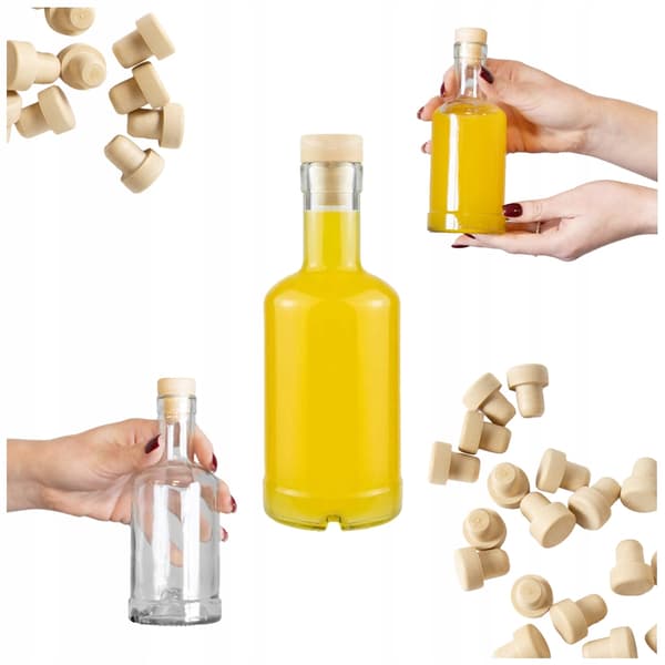 5x Tadek glasflaskor 250ml för likörer alkohol juice set
