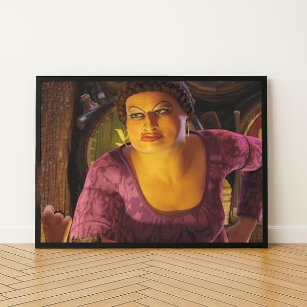 Målning med siffror med ram Shrek Doris 50x40 cm