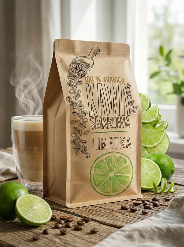 Kaffebønner smagsat lime forfriskende 1 kg Green Touch