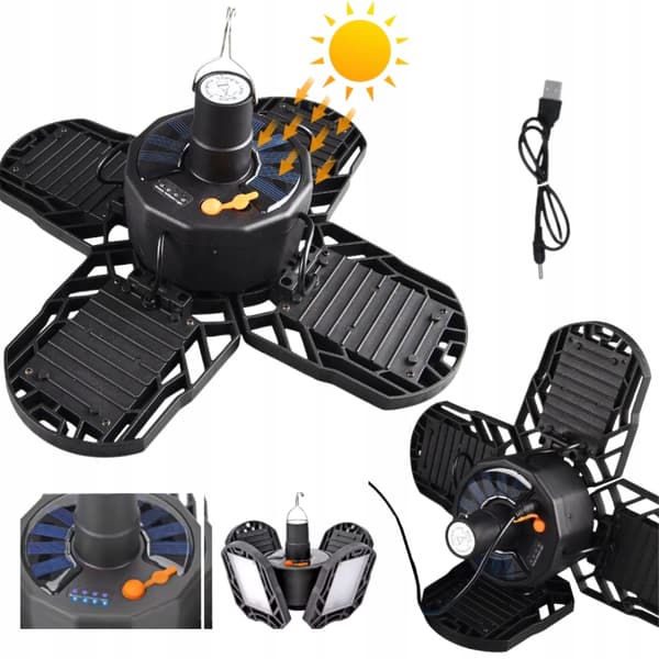 Aurinkokäyttöinen retkilamppu 200w