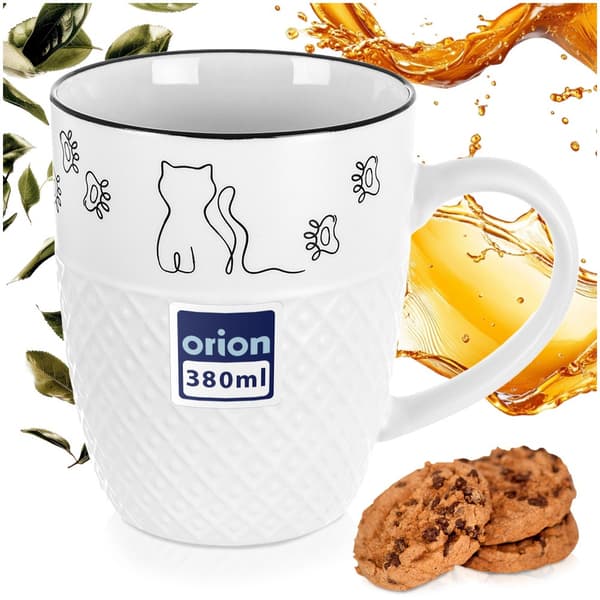 Hvid porcelænskrus Killing 380 ml
