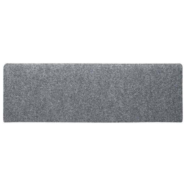 vidaXL selvklæbende trappemåtter 5 stk. 65x21x4 cm lysegrå rektangulær kant