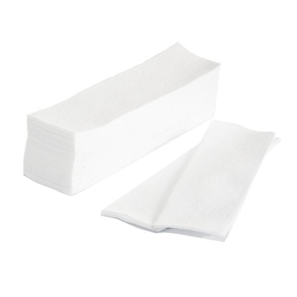 Mini non-woven hårfjerningsstrimler 3 cm x 10 cm hvide 100 stk.