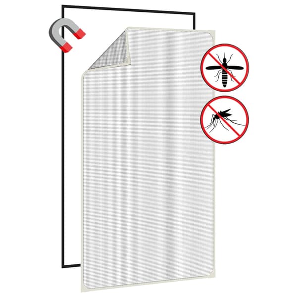 vidaXL magnetisk insektnet til vindue, hvid, 80x140 cm