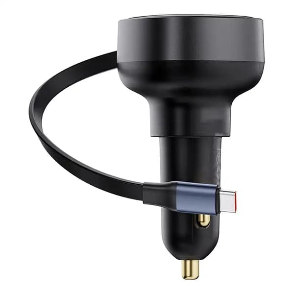 Baseus Enjoyment Pro biloplader med USB-C-kabel, 60W (sort)