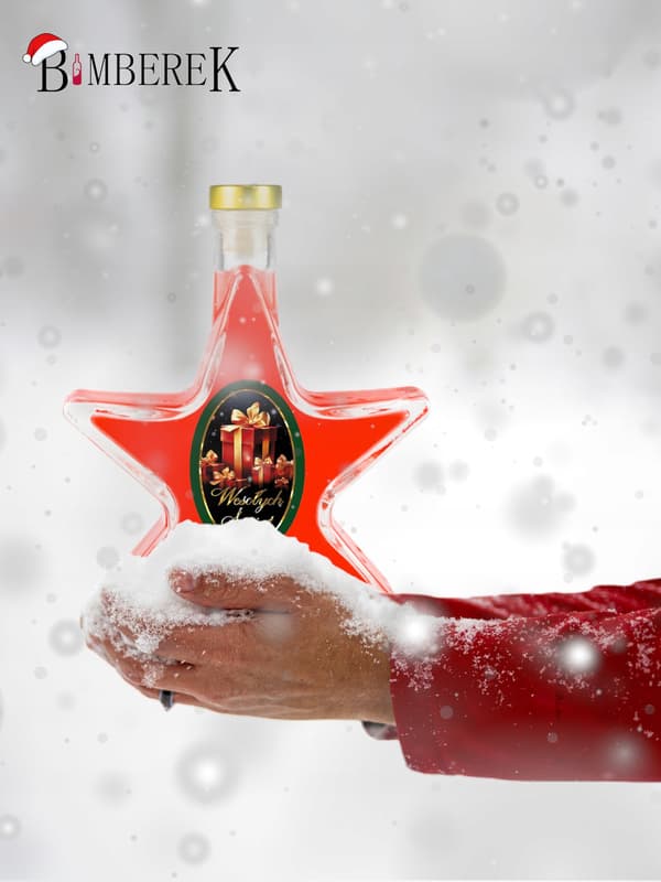 5 x pulloa STAR 200ml + LABEL lasipullo joulutinktuuroille
