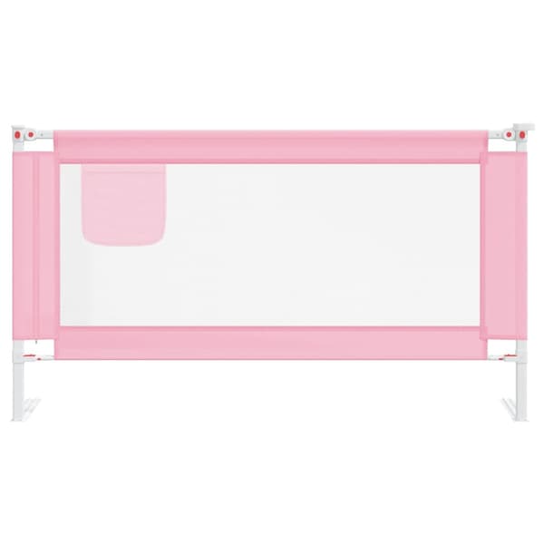 vidaXL Spjälsängsstång rosa 150x25 cm tyg