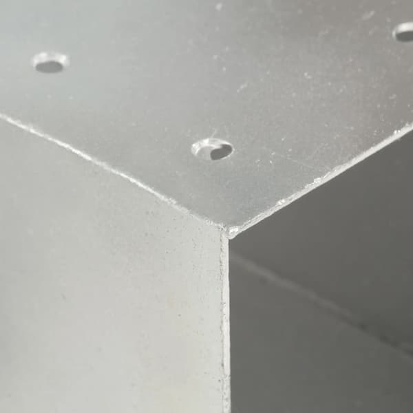 vidaXL X-formad stolpkoppling galvaniserad metall 81x81 mm