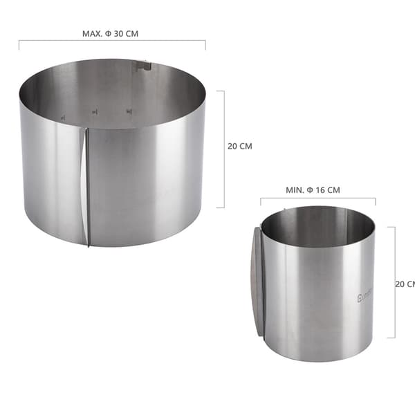 JUSTERBAR KAGEFORM 20 CM KANT TIL KAGER E-8110