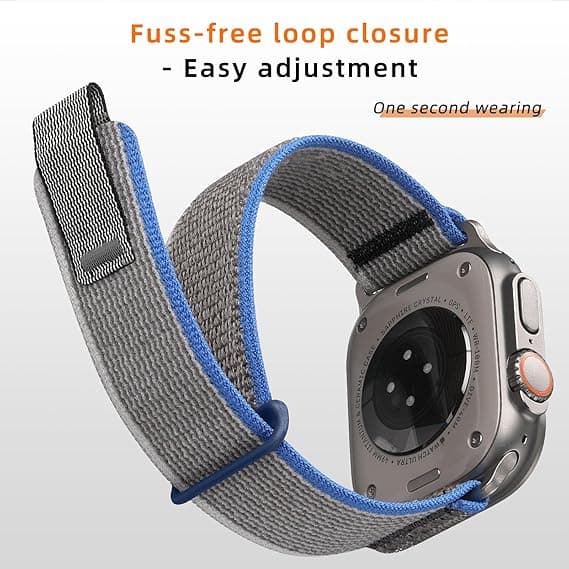 URREM TIL APPLE WATCH ULTRA 8/7/6/5/4/SE/SE2 GRÅ 44/45MM