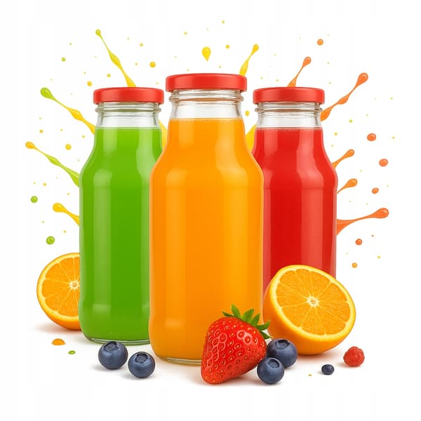 50x Glasjuiceflaskor Nalle Puh 330ml + GLASLOCK