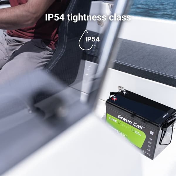 Green Cell LiFePO4 Cube-batteri 20Ah 12V/12,8V grøn