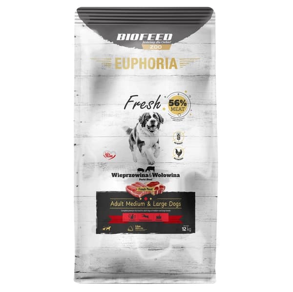 BIOFEED Euphoria Medium & Large Fläsk & Nötkött 12kg