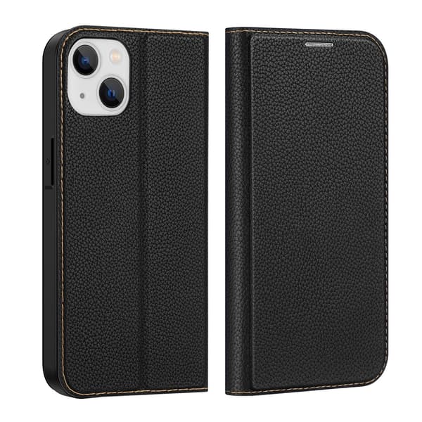 Dux Ducis Skin X2 cover til iPhone 14 Plus med magnetisk klap, sort