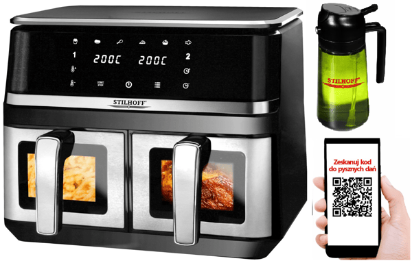 Airfryer STILHOFF 8,2L + 2-i-1 sprøjte