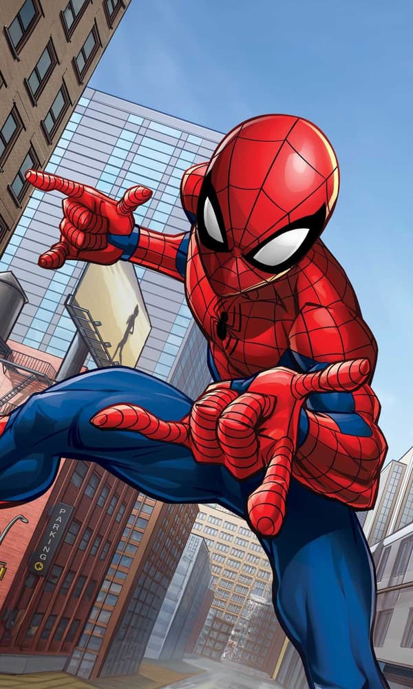 SPIDERMAN-pyyhe lapsille, puuvillaa, 30 x 50 cm kasvoille ja käsille, MARVEL