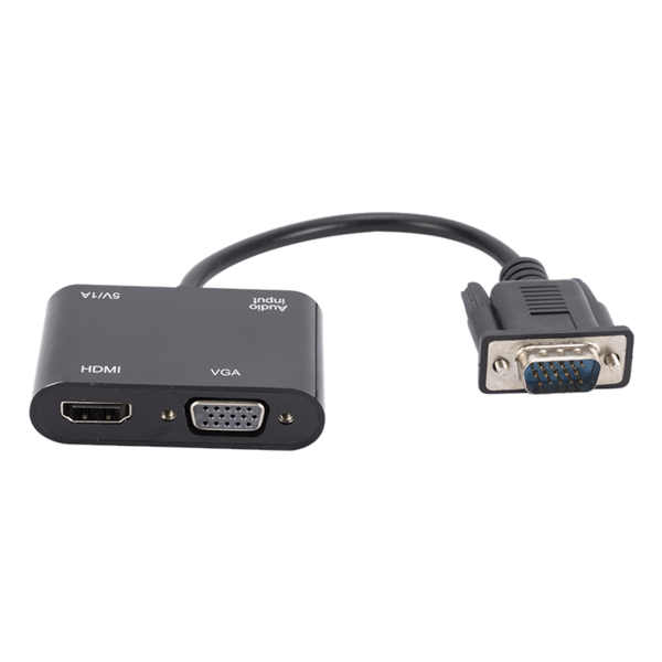 VGA HDMI -adapteri + VGA-splitteri + moniportti-adapteri + hubpi + D-Sub + jack