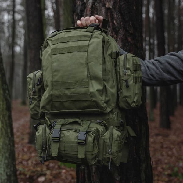 Vandretaske OFFLANDER survival combo 38l grøn