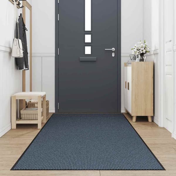 vidaXL dørmåtte blå 115x500 cm