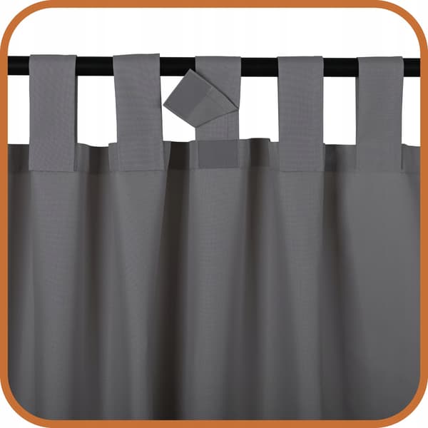 Vedenpitävä ulkoiluverho terassille 155x190 harmaa