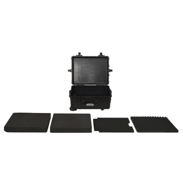 vidaXL flightcase, sort, 58x45x27 cm, PP