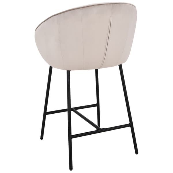 OTILO beige samettinen baarijakkara, 65 cm