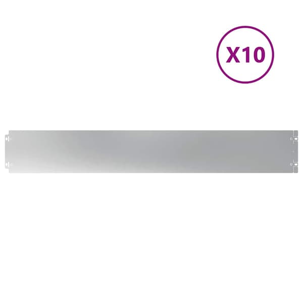 vidaXL Gräsmatta 10 st 15x103 cm galvaniserat stål