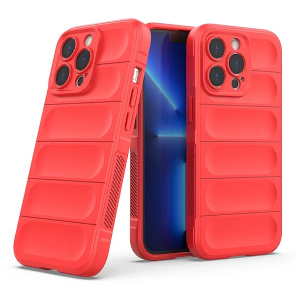 Magic Shield-skal till iPhone 13 Pro Max flexibelt armerat skal rött