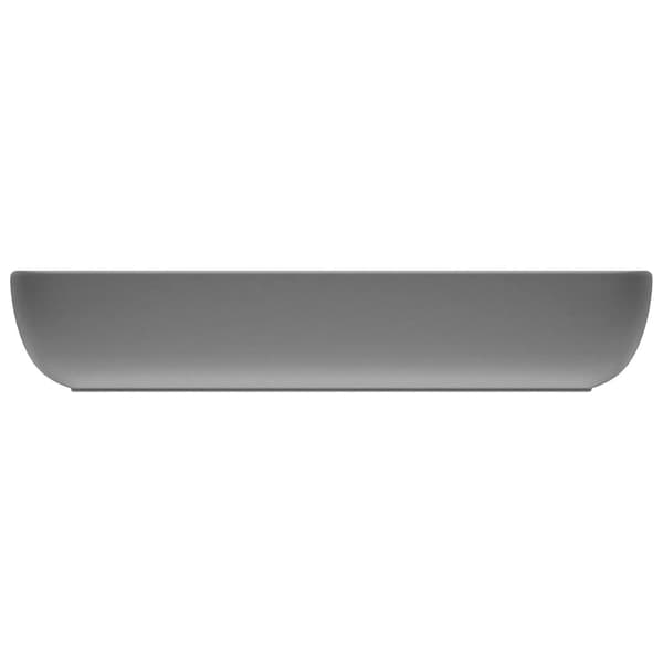 vidaXL rektangulær håndvask mat lysegrå 71x38 cm keramik