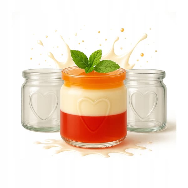 5x DESSERTBEHOLDERE 150 ml HJERTEGLAS Til Desserter Til Desserter