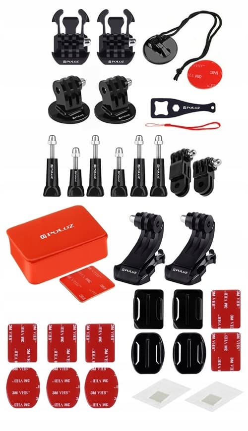 Puluz PKT09 Combo Kits 53 in 1 pidike- ja kiinnikesarja