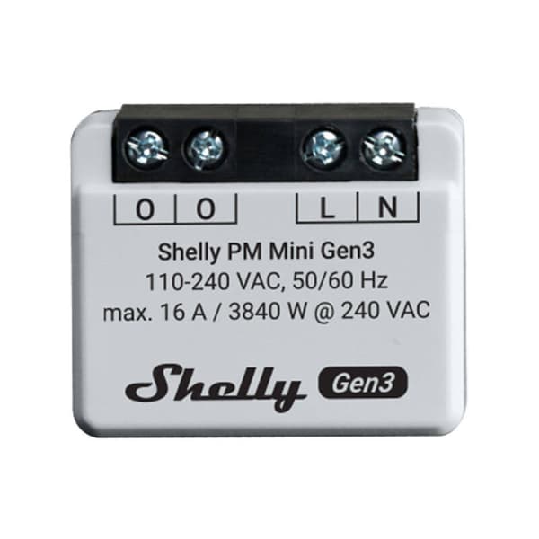 2 kpl Shelly PM Mini Gen3 WiFi/Bluetooth-ohjainta