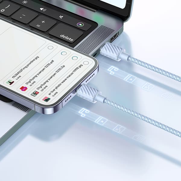 MCDODO USB-C LIGHTNING-LADDNINGSKABEL FÖR IPHONE 12 13 14 PRO 1M BLÅ
