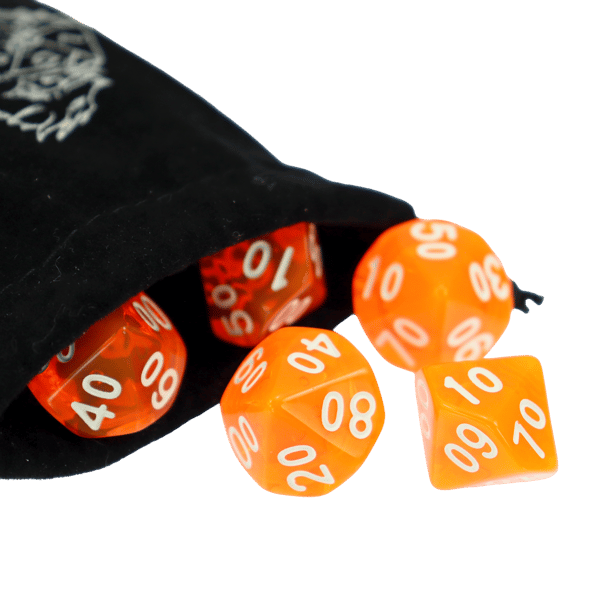 RPG-tärningar tiosidiga D10 00-90 röda